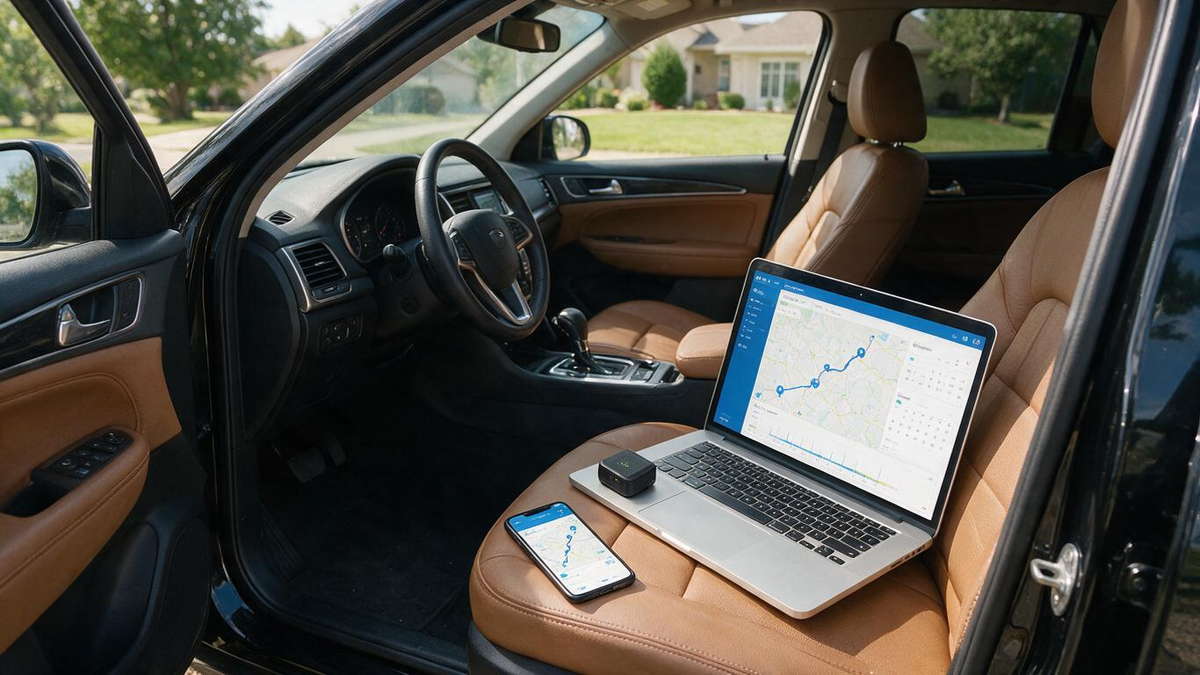Vehicle GPS tracking history with route playback, stop points, timestamps, and 4G tracker