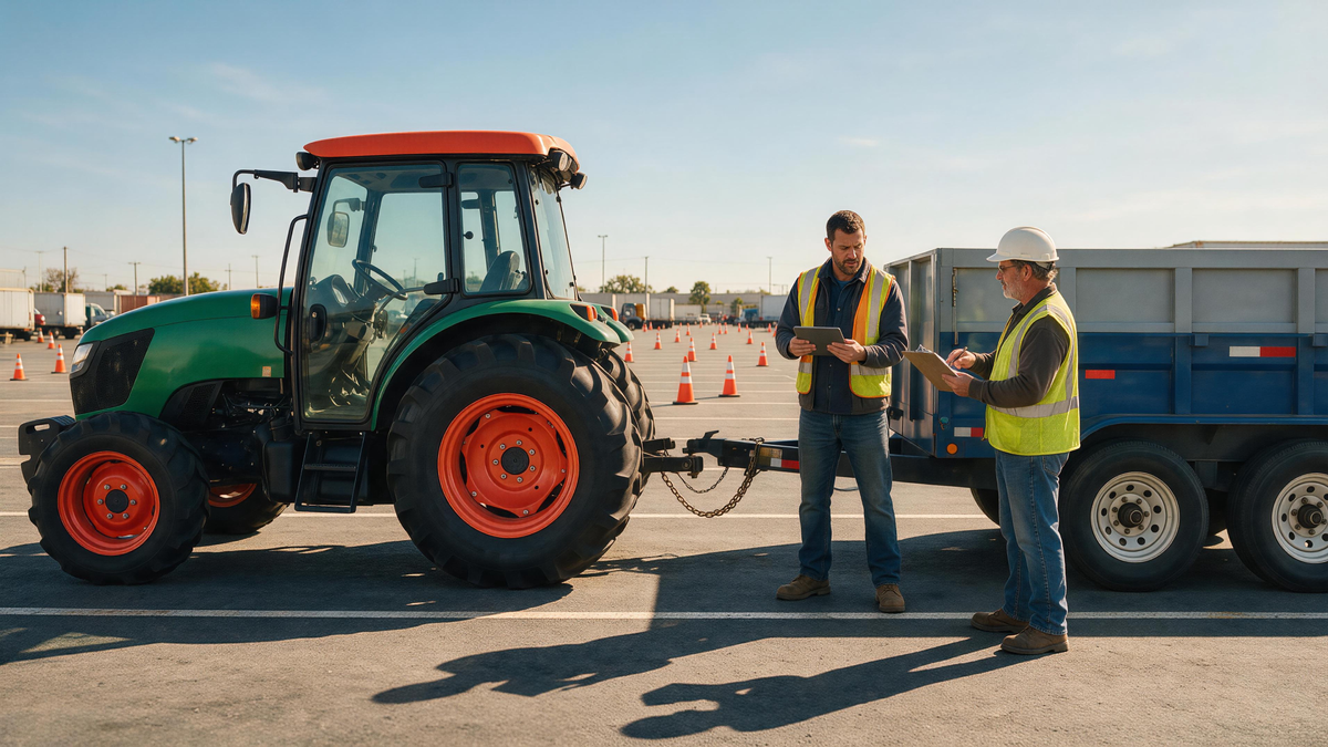 Dispatcher verifying GPS tracker assignments during a trailer handoff
