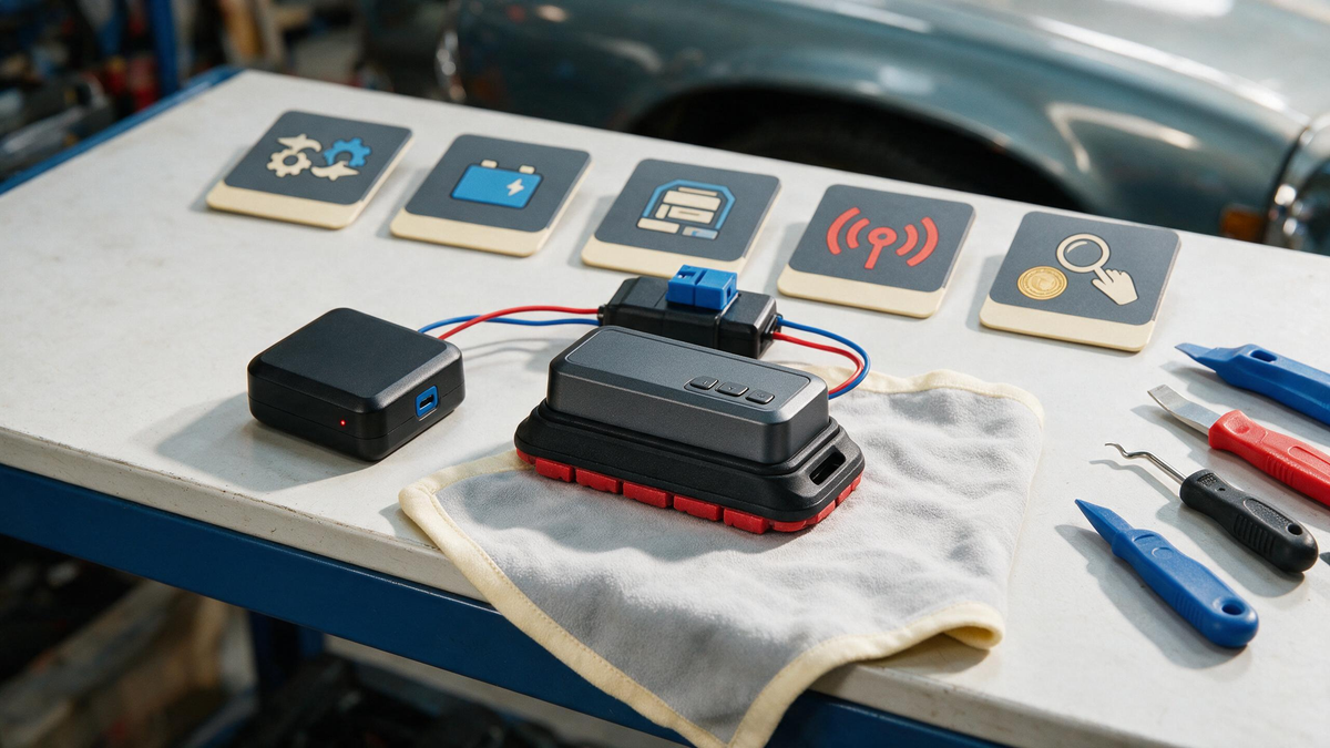 Comparing reversible GPS tracker formats for a classic car