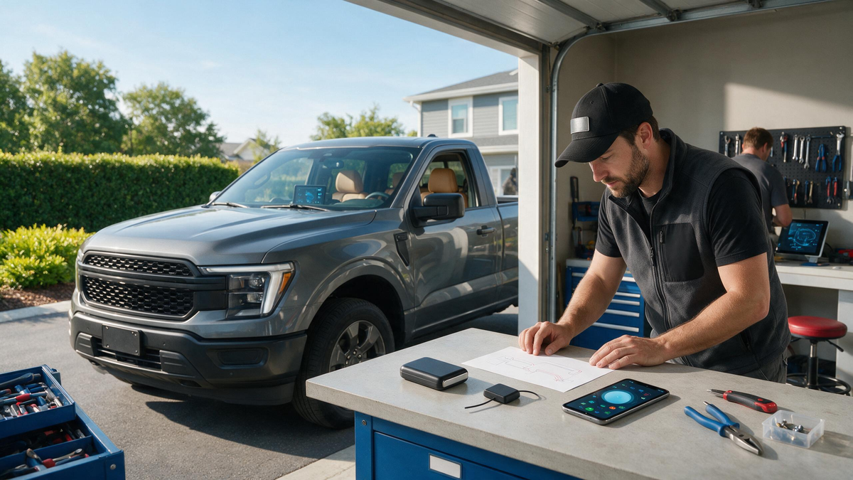 Checking a GPS antenna signal path from the passenger side of a car