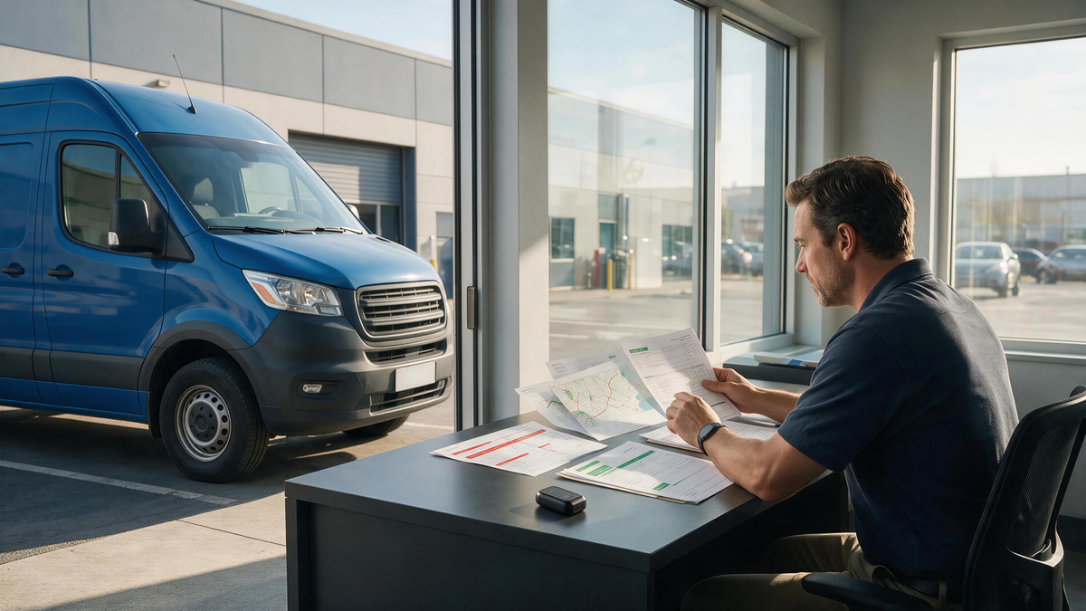 Reconciling vehicle location events with service records