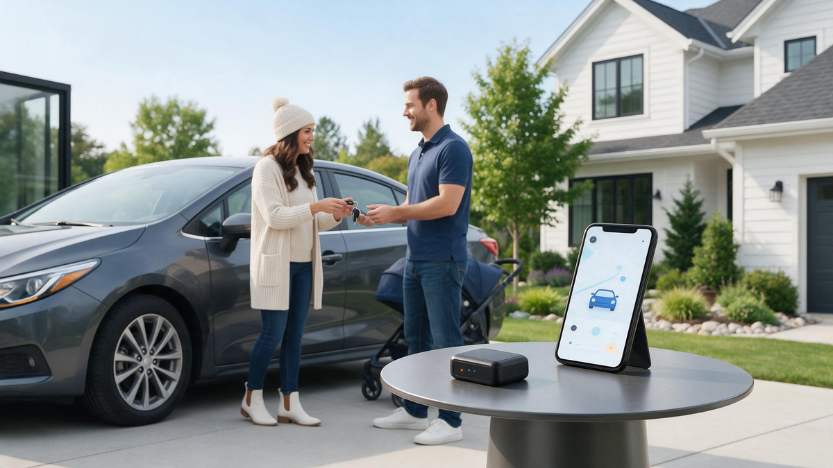 GPS Tracker for a Car Used by Multiple Drivers: authorized household handoff for a shared car GPS tracker