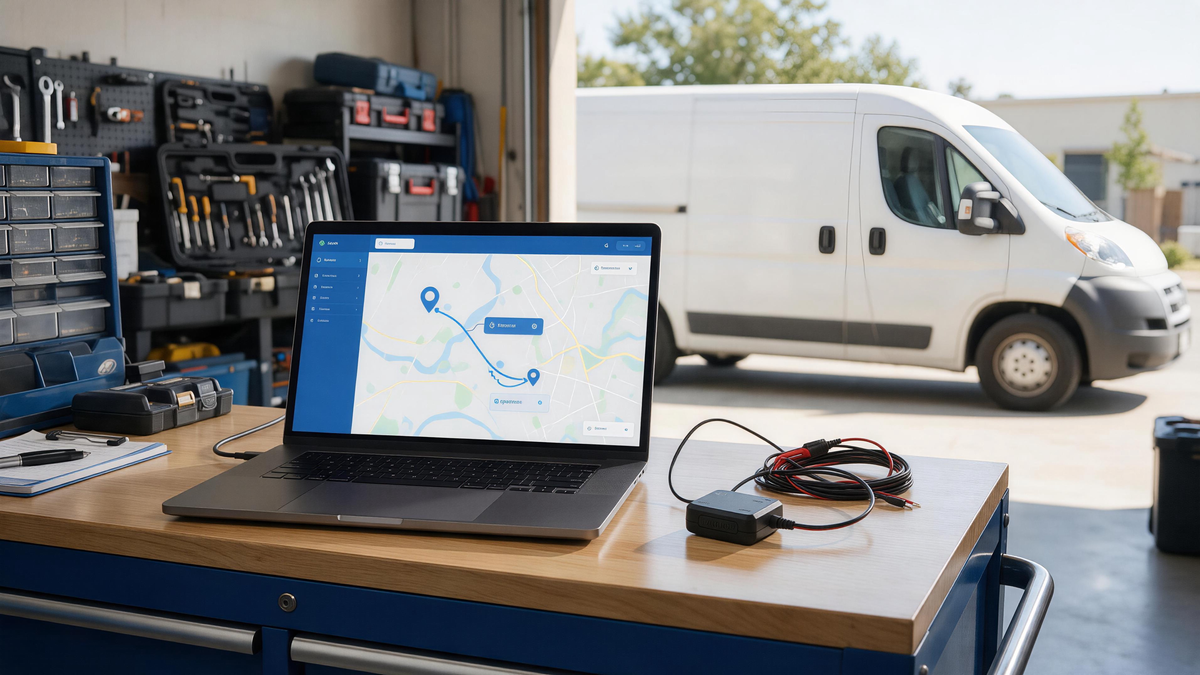GPS Tracking for Mobile Locksmith Vehicles: VITALGLOW wired GPS tracker product image, 4G no monthly fee