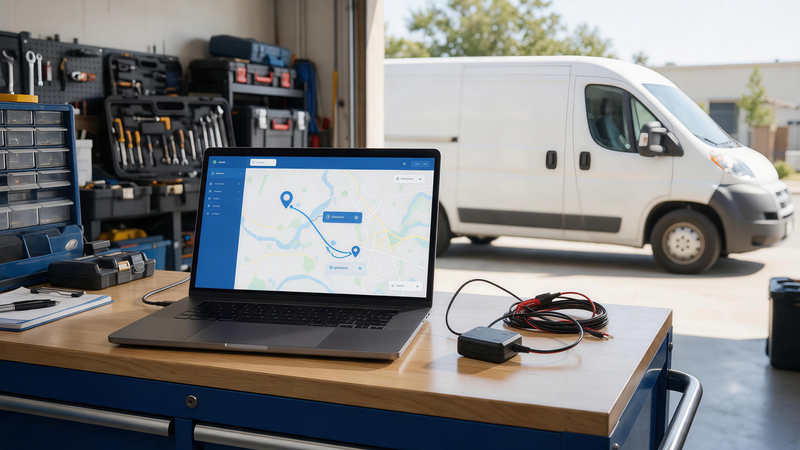 GPS Tracking for Mobile Locksmith Vehicles: VITALGLOW wired GPS tracker product image, 4G no monthly fee