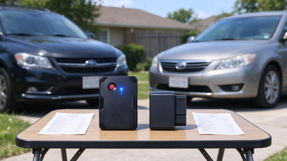 No-Monthly-Fee GPS Tracker for a Second Car: OBD and wired trackers between two cars