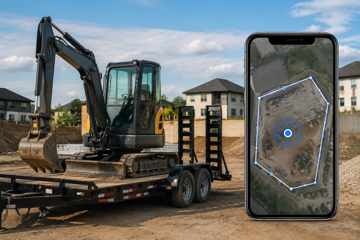 GPS tracker for construction equipment and job site assets