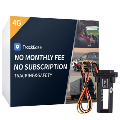 Wired GPS Tracker for Vehicles, No Monthly Fee, No Subscription, Real-Time Tracking, 4G SIM and Data Included, Trip History, GeoFence, Driving Alerts, Waterproof