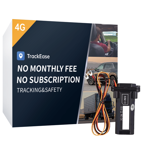 Wired GPS Tracker for Vehicles, No Monthly Fee, No Subscription, Real-Time Tracking, 4G SIM and Data Included, Trip History, GeoFence, Driving Alerts, Waterproof