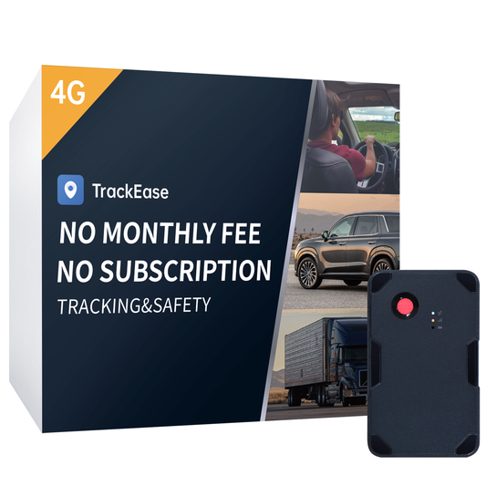 GPS Tracker for Vehicles No Monthly Fee, No Subscription, Long Battery Life, 4G SIM Card and Data Included, Trip History, GeoFence, Driving Alerts