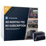 GPS Tracker for Vehicles, No Monthly Fee, No Subscription with Real-Time Tracking, 4G SIM and Data Included, Trip History, GeoFence, Speeding Alerts, Global Coverage, OBD, for Fleets & Families